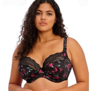 ELOMI Lucie Plunge Bra Rock n' Rose Floral US 44DDD